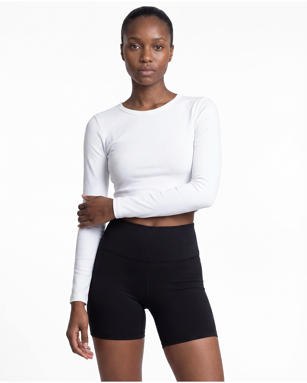 The Baby Rib Long Sleeve - White