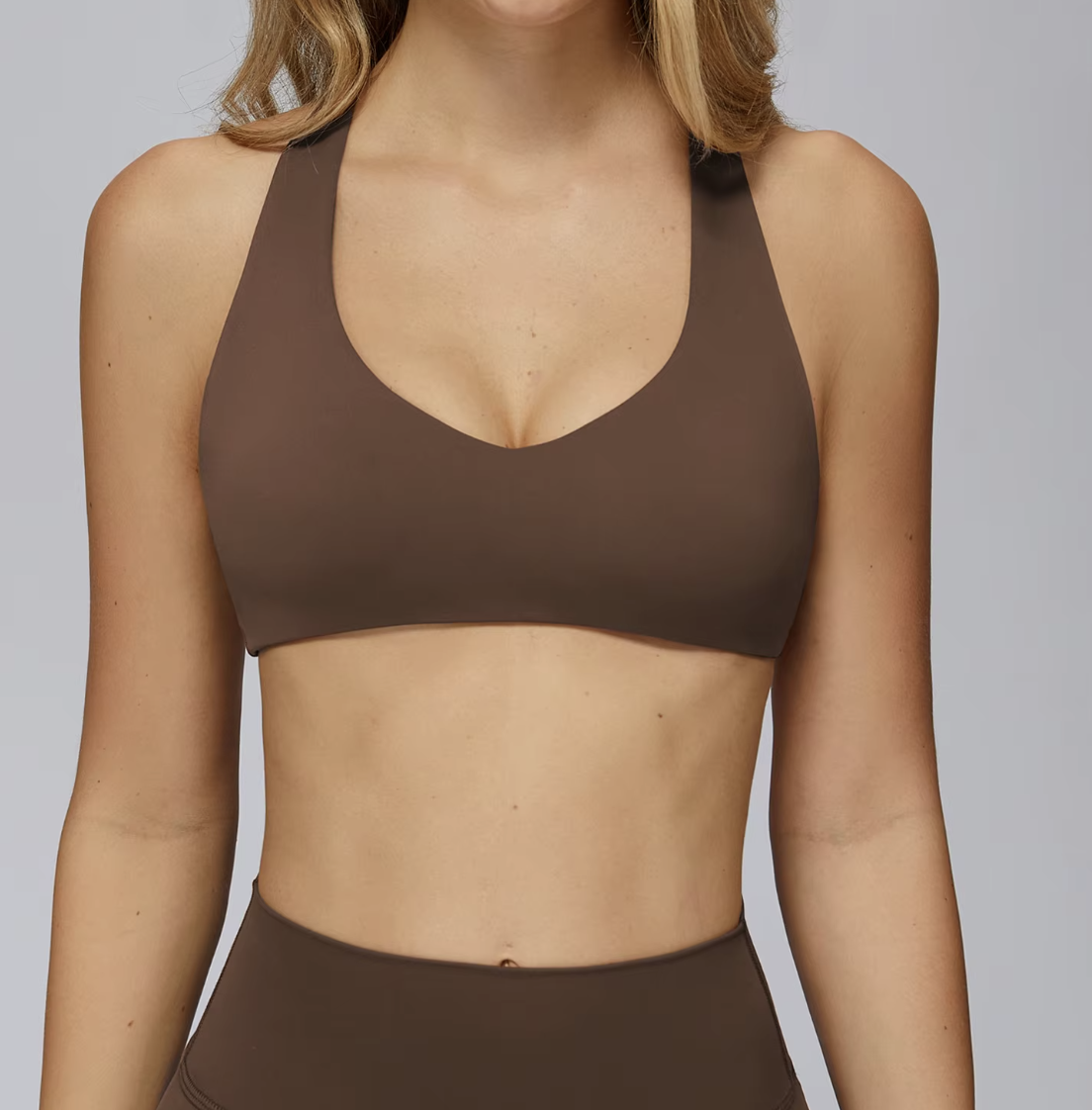 The Baseline Sports Bra - Brown