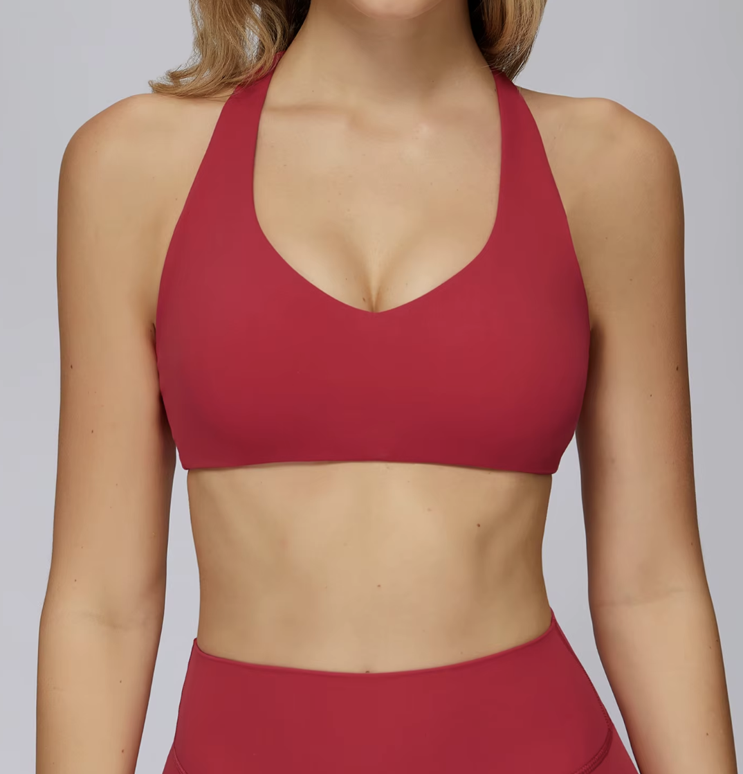 The Baseline Sports Bra - Cherry