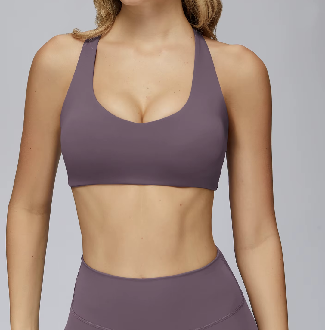 The Baseline Sports Bra - Muted Purple