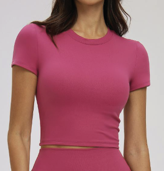 The Built In Bra Short Sleeve - Magenta